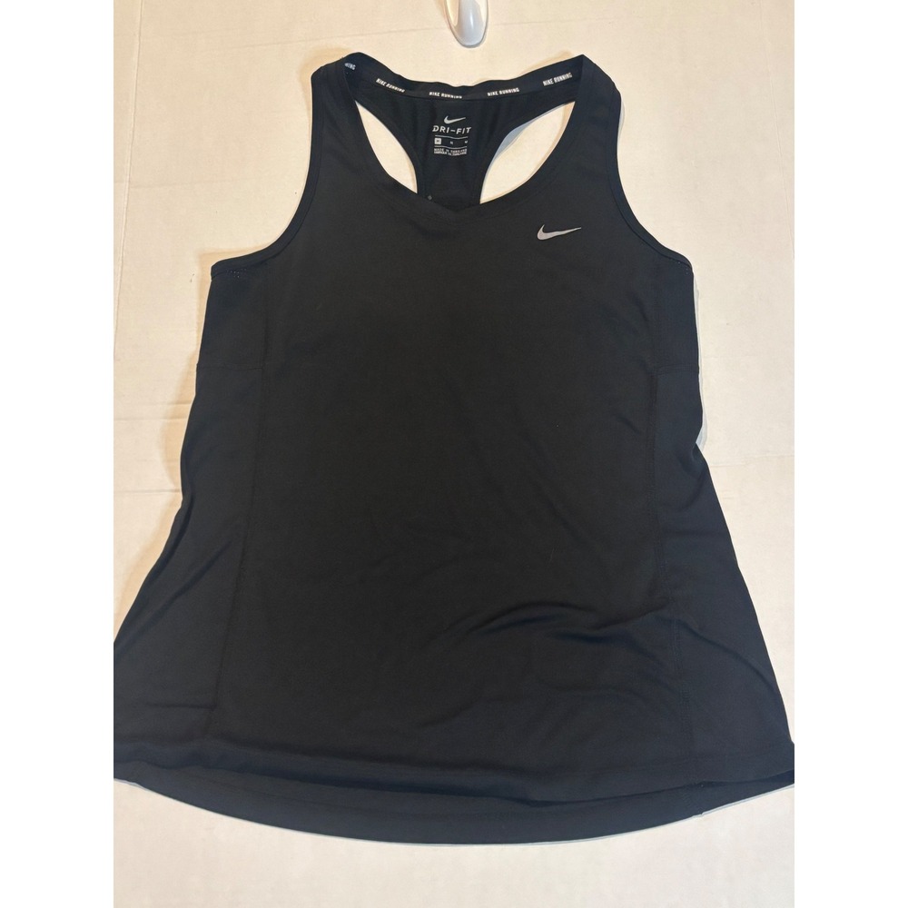 Nike Running Dri-FIT Tank Top Black Racerback Mesh Back Womens Medium